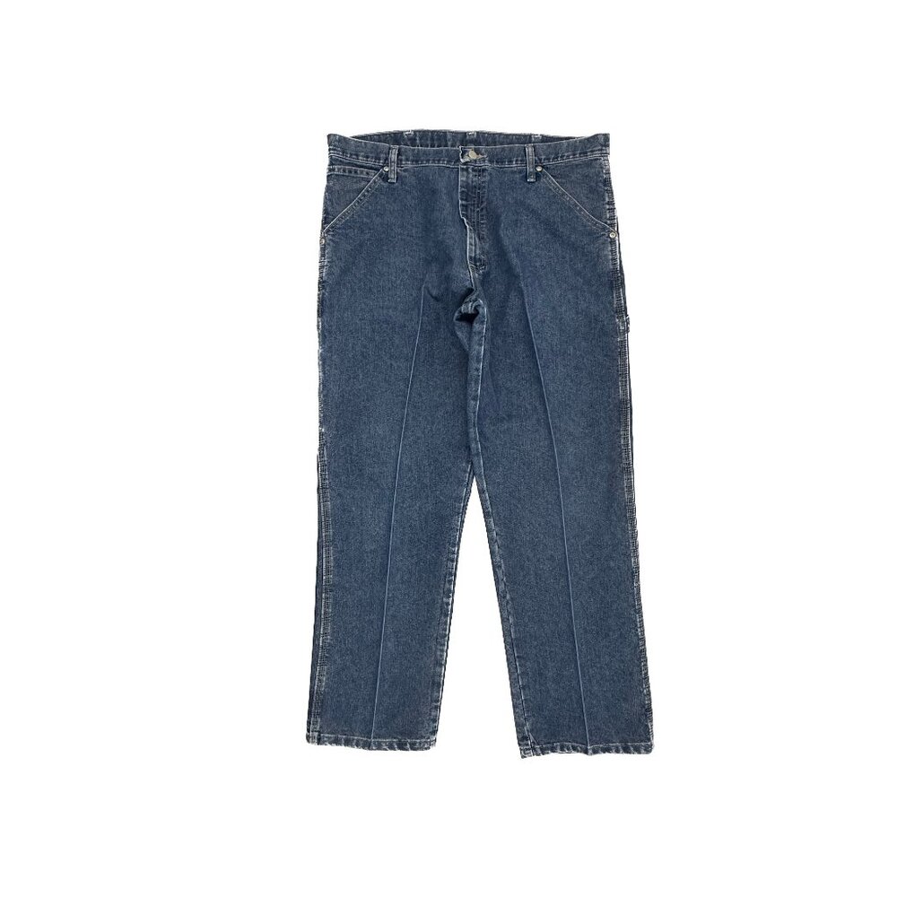 Wrangler Carpenter Straight Leg Men's size 36x30 Dark Blue Denim jeans‎